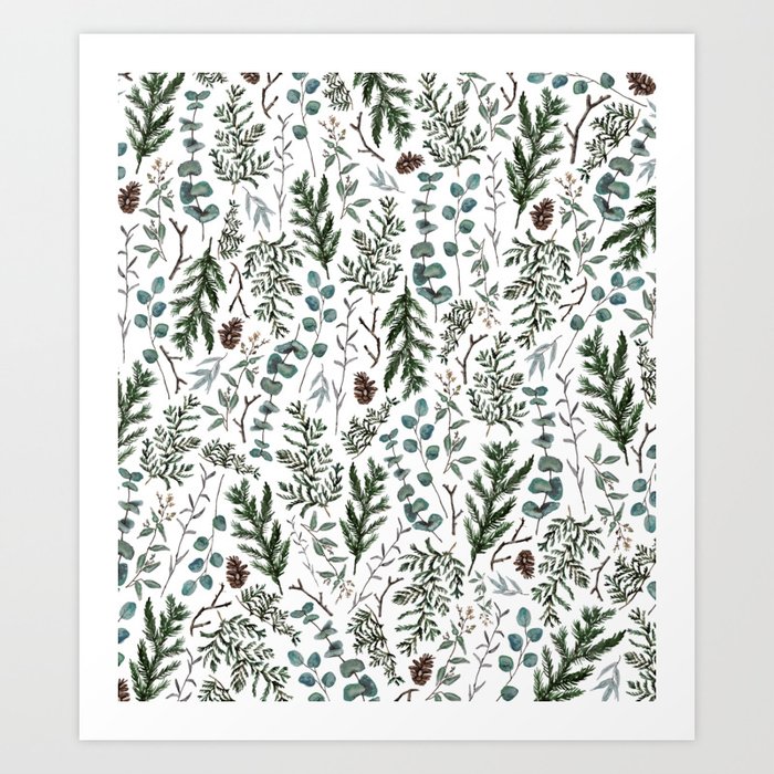 Pine and Eucalyptus Greenery Kunstdrucke Pine and Eucalyptus Greenery Kunstdrucke