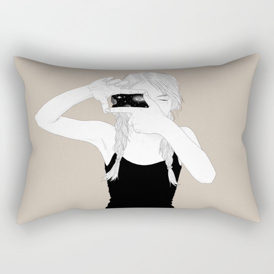 Universe in her eyes Rectangular Pillow