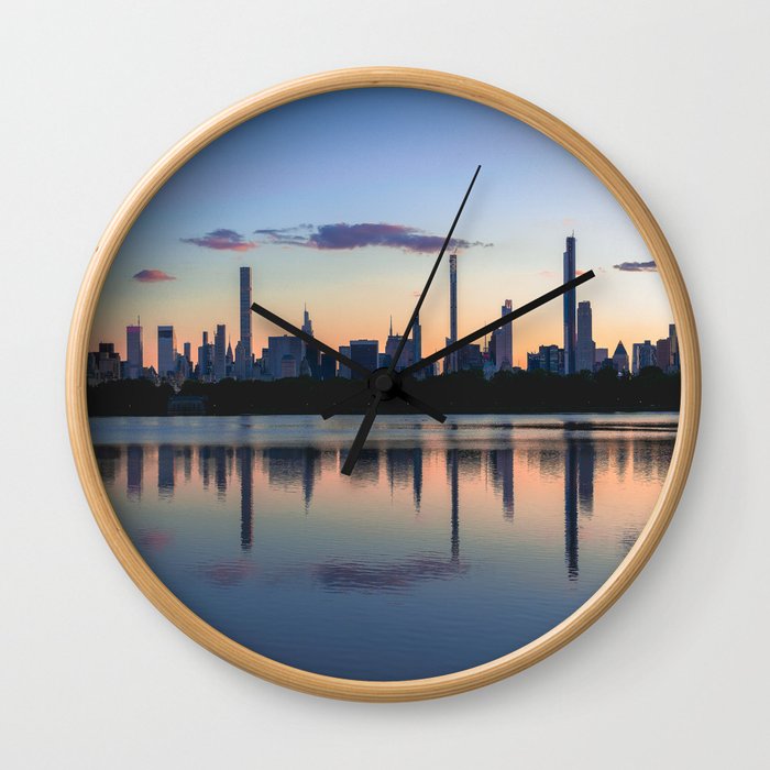 Sunset in Central Park Wall Clock