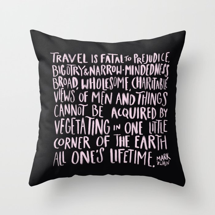 Travel - Twain Throw Pillow