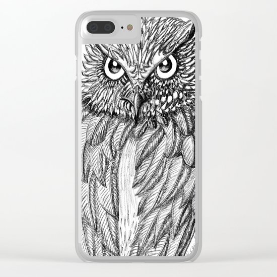 Fierce Owl Clear iPhone Case