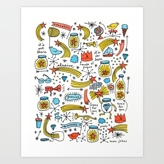 chasing stars and putting them in jars Art Print