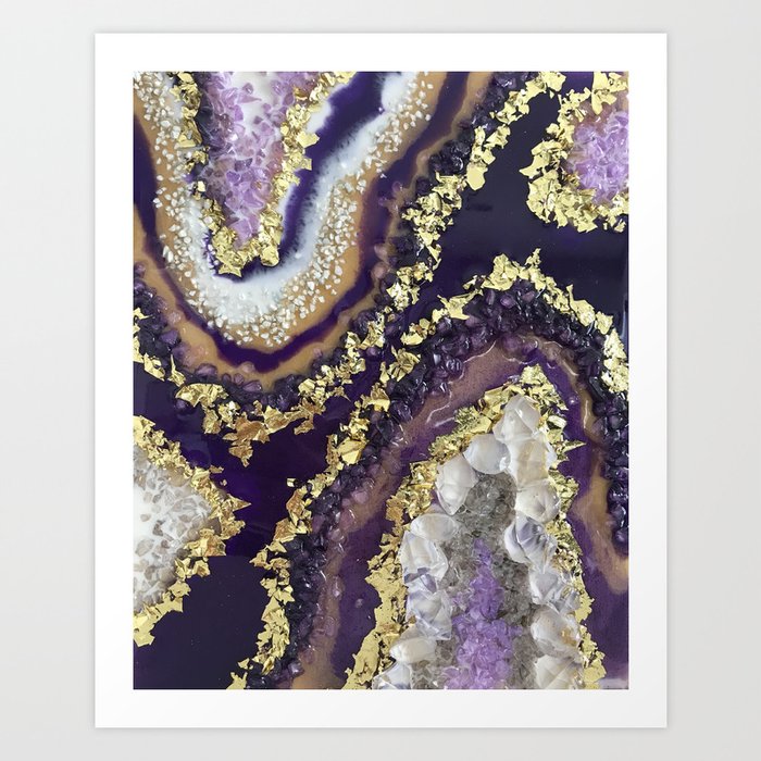 Geode Resin Painting Art Print By Paintingsbyagnes Society6