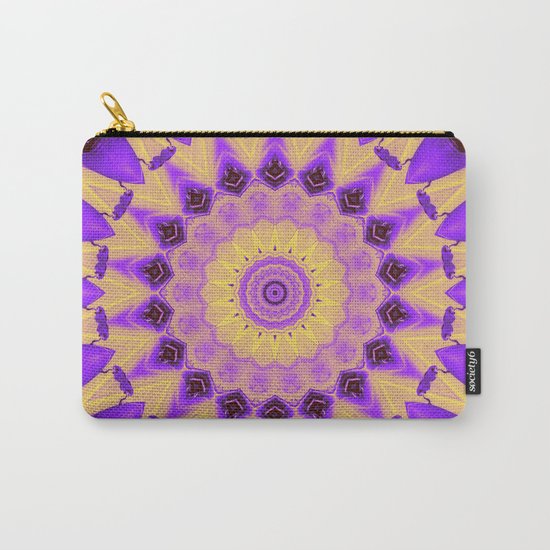 Bold Purple and Yellow Mandala Carry-All Pouch