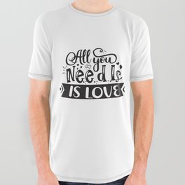 All You Need Is Love All Over Graphic Tee