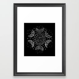 Black and White Mandala  Framed Art Print