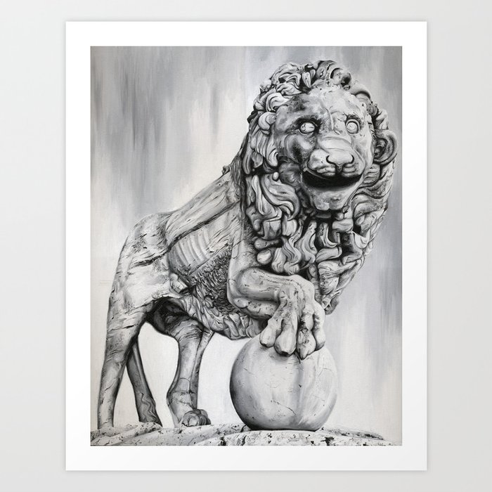 Medici Lion Painting Art Print By Modernelegant Society6