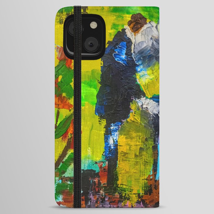 Abstract piano player iPhone Wallet Case