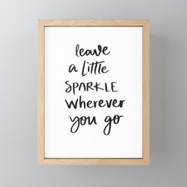 Leave a little sparkle  Framed Mini Art Print
