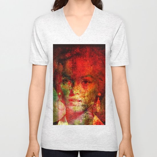 Marilyne behind the mirror Unisex V-Neck