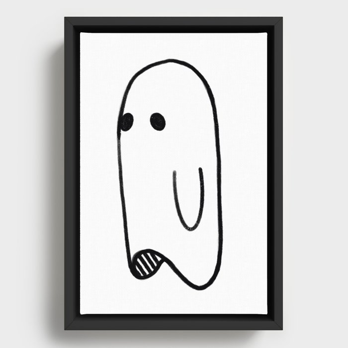 Cute Ghost Framed Canvas
