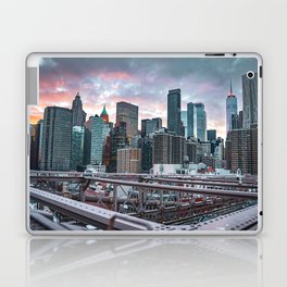 Sunset From the Brooklyn Bridge | New York City Skyline Laptop Skin