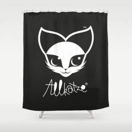 ALLKATZE * Space Cat - Weltraum-Katze - Chat d'Espace Shower Curtain