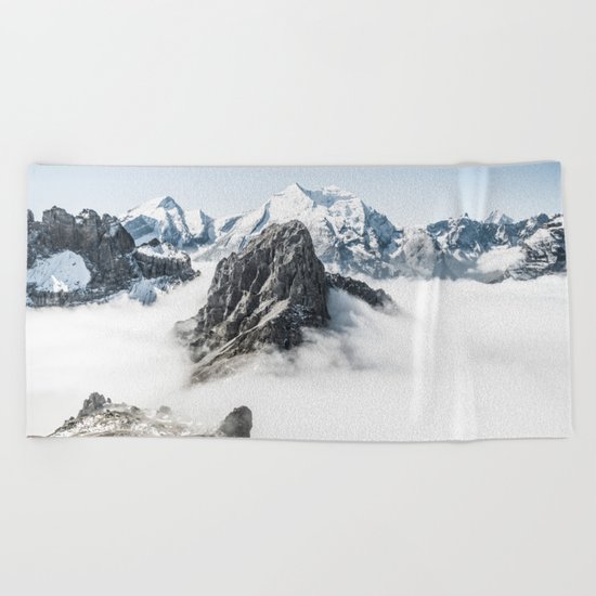 With My Head Above The Clouds Beach Towel