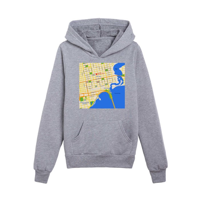 Map of Pensacola, FL - East Hill Christian School Kids Pullover Hoodie