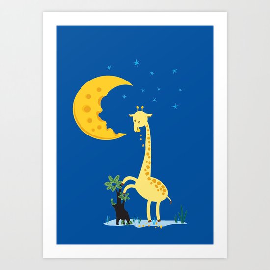 The Delicious Moon Cheese Art Print