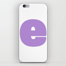 e (Lavender & White Letter) iPhone Skin