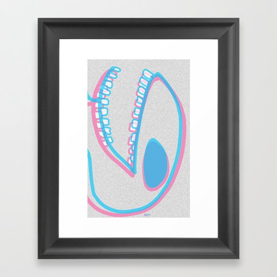WIT monster head Framed Art Print