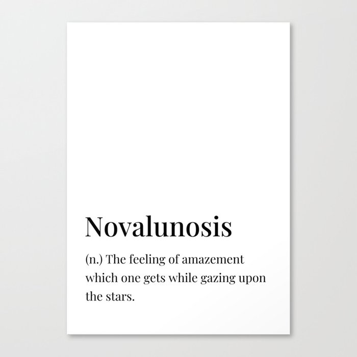 Novalunosis definition Canvas Print