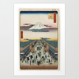 Suruga-cho, No. 8 in One Hundred Famous Views of Edo Utagawa Hiroshige Art Print