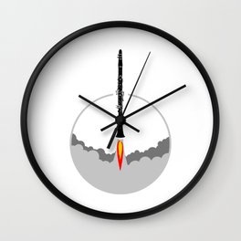 Clarinet Rocket Wall Clock