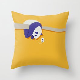 Stuck Panda Throw Pillow