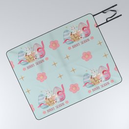 Easter Bunny In Basket Collection Picnic Blanket