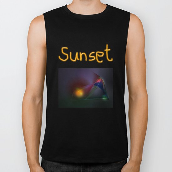 Sunset abstract Biker Tank