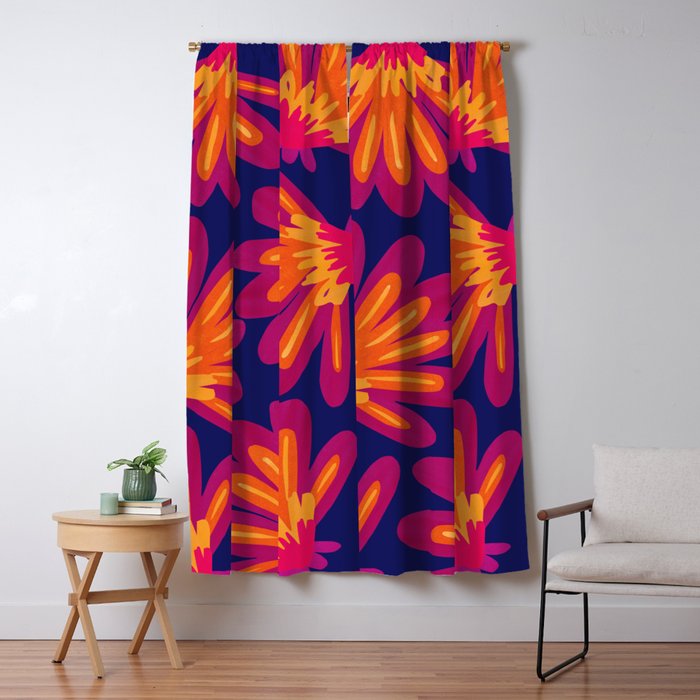 Modern Bold Floral Ii Blackout Curtain By Kristiangallagher Society6
