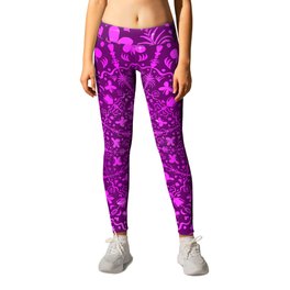 Decorative Butterfly Mandala in pinks and purples Leggings
