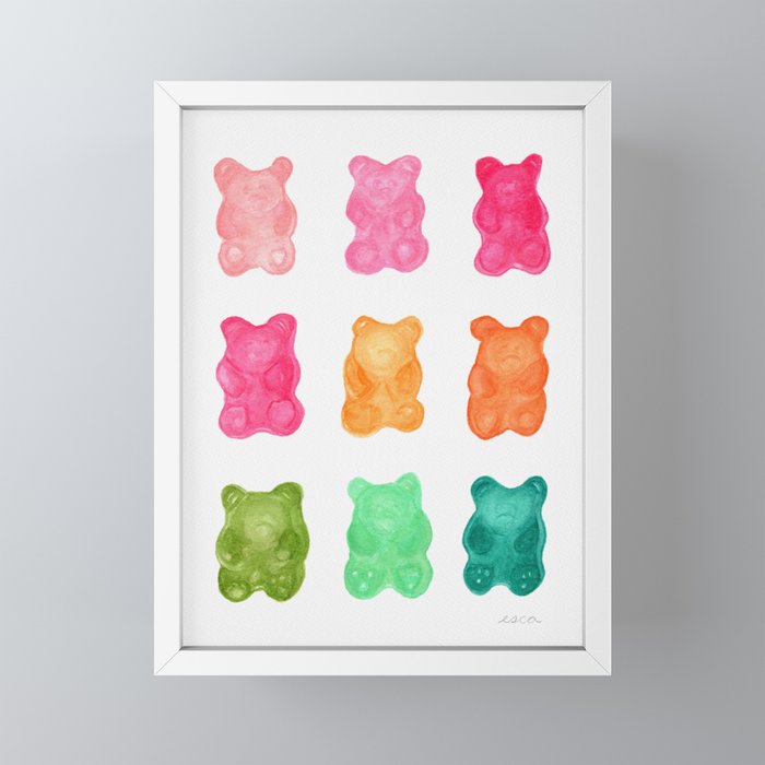 Gummy Bears Colorful Candy Mini Art Print