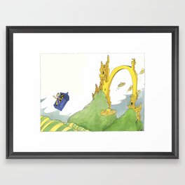 Oh, The Places You'll Go With Dr Who Framed Art Print