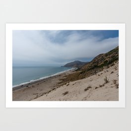 Scenic panoramic aerial Point Mugu vista Art Print | Coast, Beach, Panoramic, Sand, Landscape, Pacific, Coastine, Dune, Ocean, Sky 