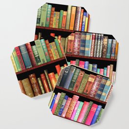 Book Lovers Gifts, Antique bookshelf Coaster