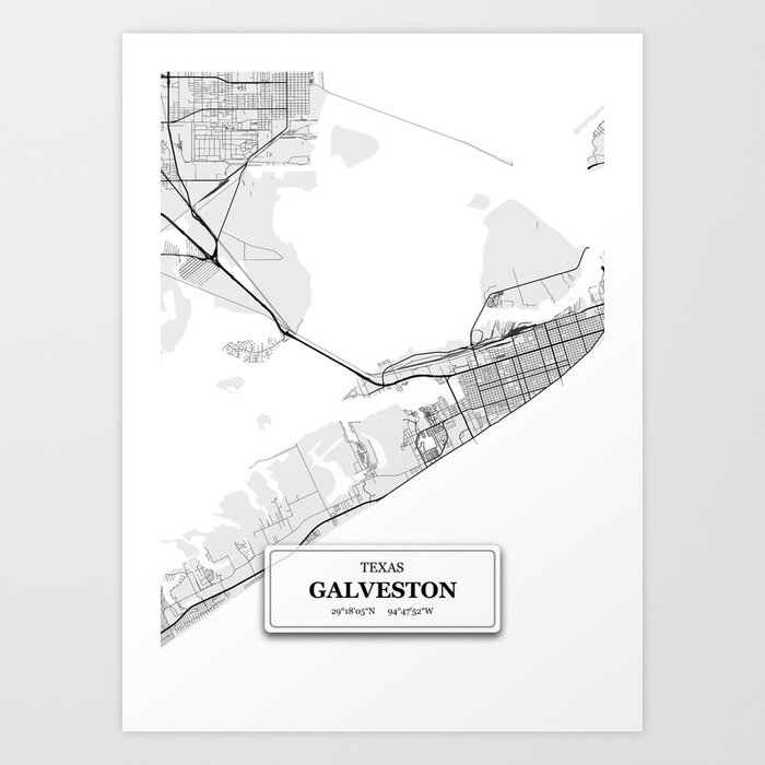 maps of cities galveston tx