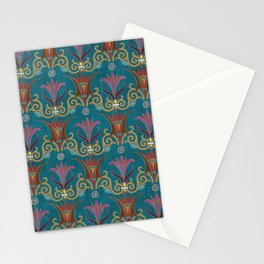 Ornate Lily Lotus Flowers Stationery Cards