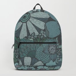 Hand drawn flower composition Backpack