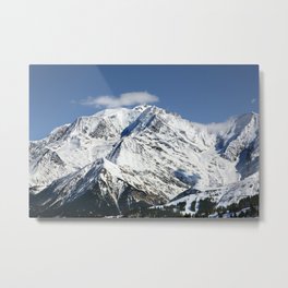 Mt. Blanc with clouds Metal Print