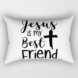 Jesus Is My Best Friend Rectangular Pillow