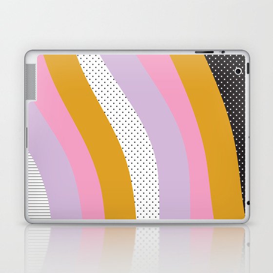 Abstract Print Mixed Colors And Patterns Wavy Lines Laptop Ipad Skin By Oakwooddesignco