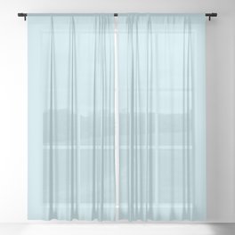 Snowman Blue Sheer Curtain