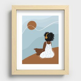 Black Girl and Water  Recessed Framed Print