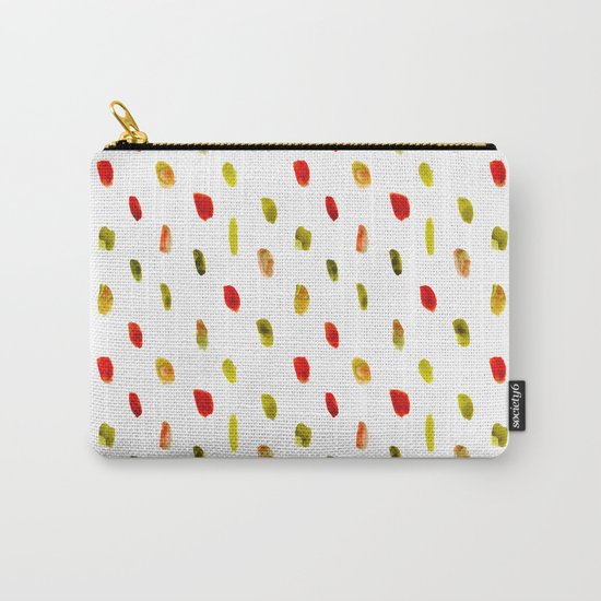 Olive and orange || watercolor brushstrokes Carry-All Pouch