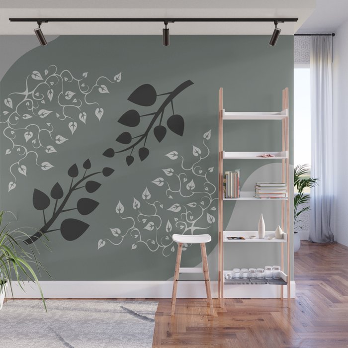 Calm Winter Forest Path Wall Mural