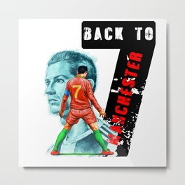 C.r.7 R.o.n.a.l.d.o Back To Manchester M.U Essential Metal Print | Painting, Madrid, Cristiano, Welcome, Fifa, Mufc, Manchester, Home, Ronaldoback, Mici 