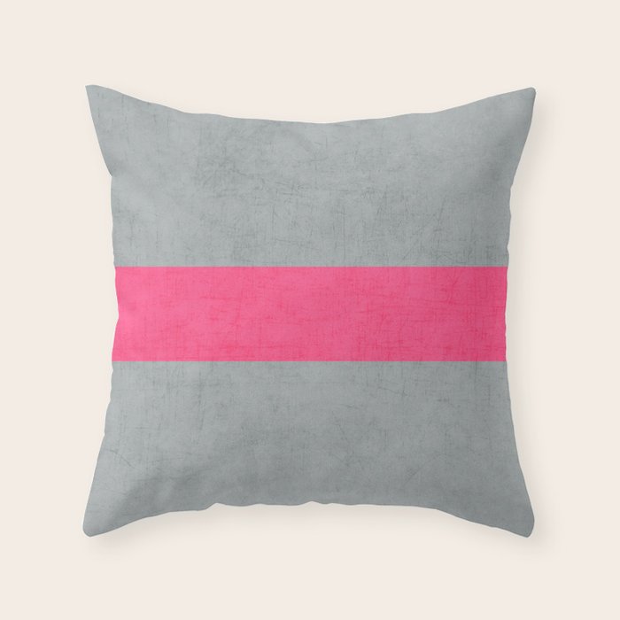 gray and hot pink classic Throw Pillow by her art | Society6