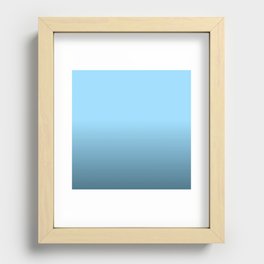 SKY BLUE OMBRE PATTERN Recessed Framed Print