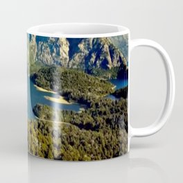 Breathtaking Aerial Mountain View Photography With Blue Water Body Mug