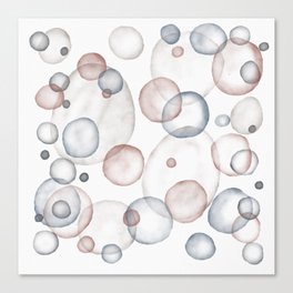 Watercolor abstract bubbles Canvas Print