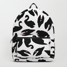 Black Swan Pattern on White 031 Backpack